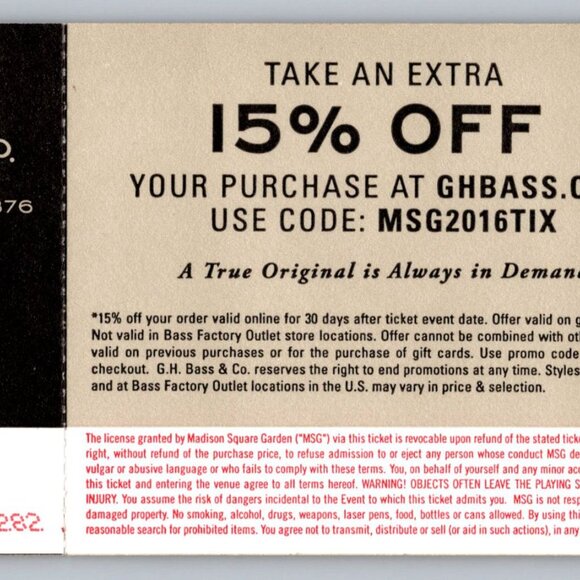 David Gilmour Live 2016 Concert Ticket Madison Square Garden - Picture 2 of 2